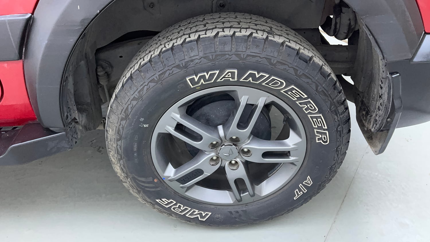 Used 2023 Mahindra Thar LX Hard Top Petrol MT 4WD Petrol Manual tyres LEFT REAR TYRE RIM VIEW
