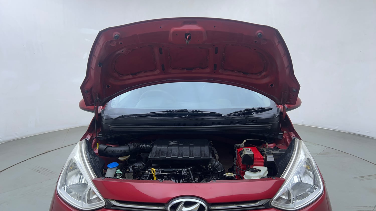 Used 2018 Hyundai Grand i10 Sportz 1.2 Kappa VTVT Petrol Manual engine ENGINE & BONNET OPEN FRONT VIEW