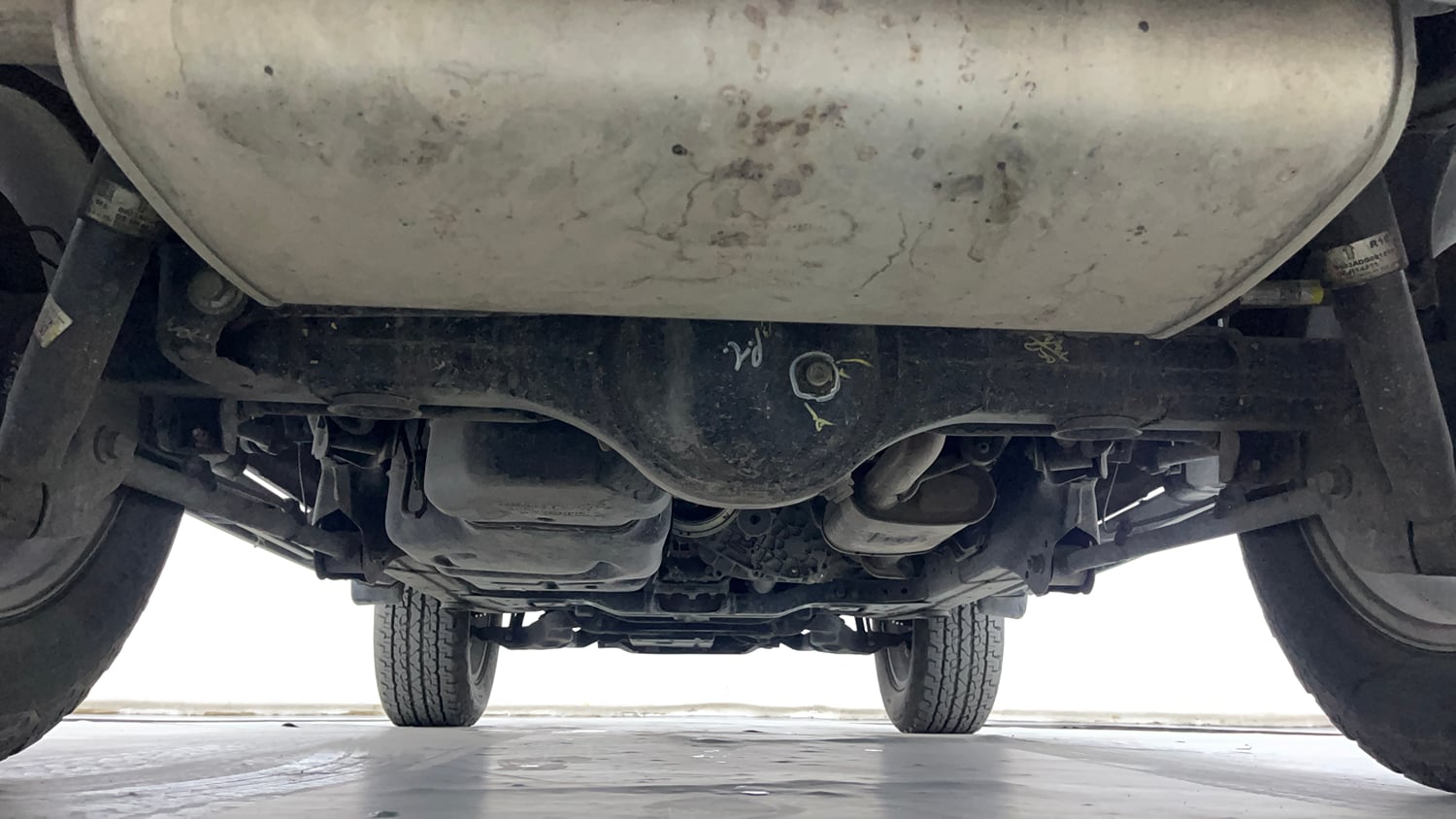 Used 2023 Mahindra Thar LX Hard Top Petrol MT 4WD Petrol Manual extra REAR UNDERBODY VIEW (TAKEN FROM REAR)