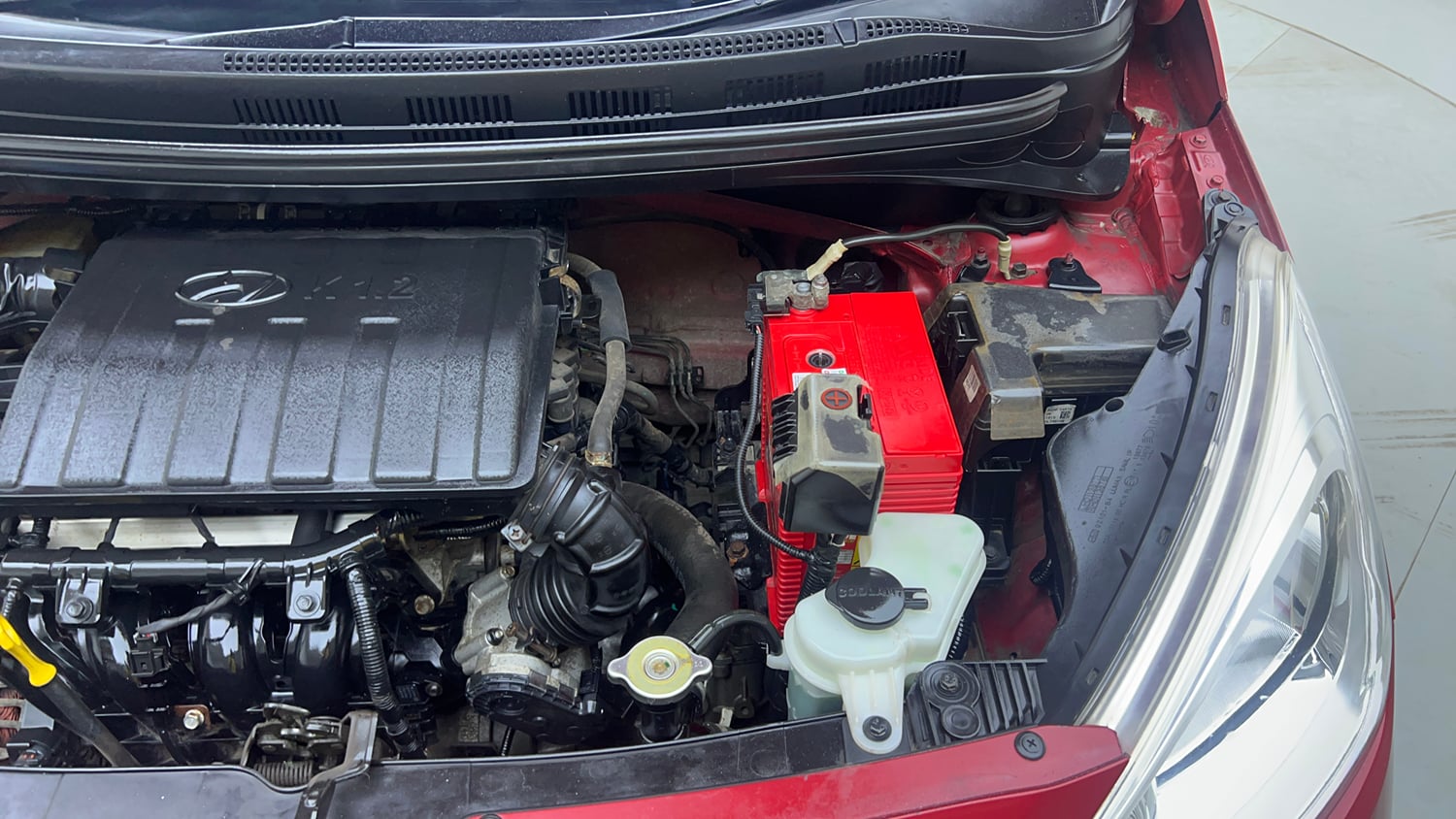 Used 2018 Hyundai Grand i10 Sportz 1.2 Kappa VTVT Petrol Manual engine ENGINE LEFT SIDE VIEW
