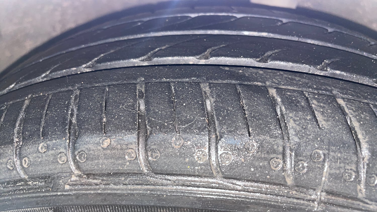 Used 2017 Hyundai Xcent SX 1.2 (O) Petrol Manual tyres RIGHT FRONT TYRE TREAD VIEW