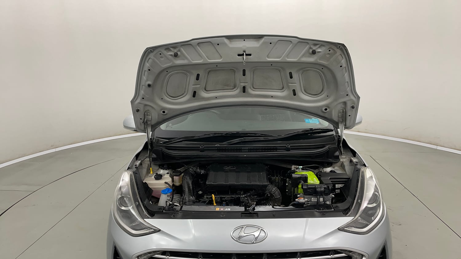 Used 2022 Hyundai Grand i10 Nios Sportz AMT 1.2 Kappa VTVT Petrol Automatic engine ENGINE & BONNET OPEN FRONT VIEW