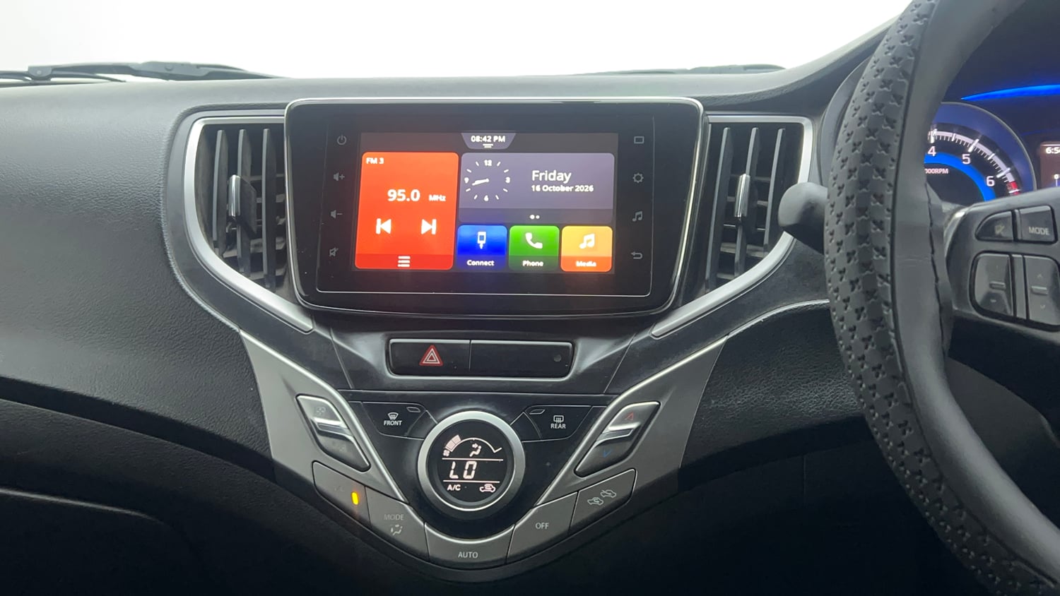 Used 2021 Maruti Suzuki Baleno Zeta Petrol Manual interior MUSIC SYSTEM & AC CONTROL VIEW