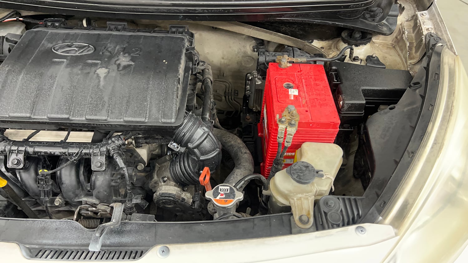 Used 2014 Hyundai Grand i10 Asta AT 1.2 Kappa VTVT Petrol Automatic engine ENGINE LEFT SIDE VIEW