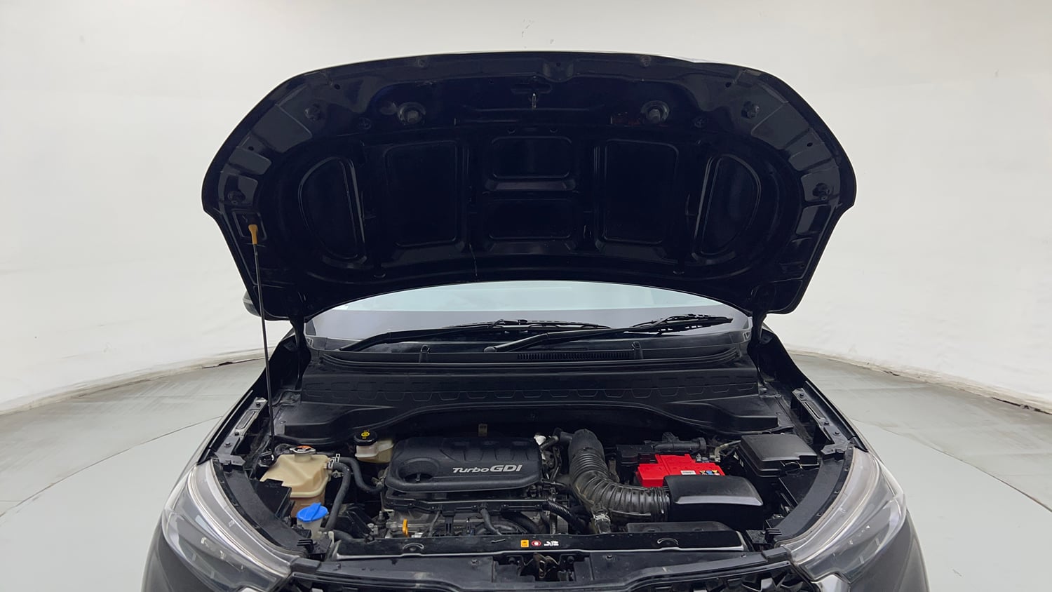 Used 2021 Kia Sonet HTX 1.0 iMT Petrol Manual engine ENGINE & BONNET OPEN FRONT VIEW