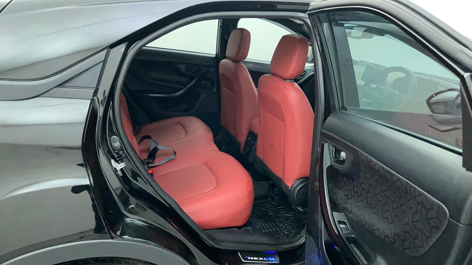 Used 2023 Tata Nexon XZA Plus LUXS Diesel Red Dark Edition Diesel Automatic interior RIGHT SIDE REAR DOOR CABIN VIEW