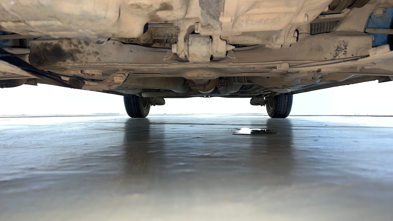 Used 2014 Honda Brio EX MT Petrol Manual extra FRONT LEFT UNDERBODY VIEW