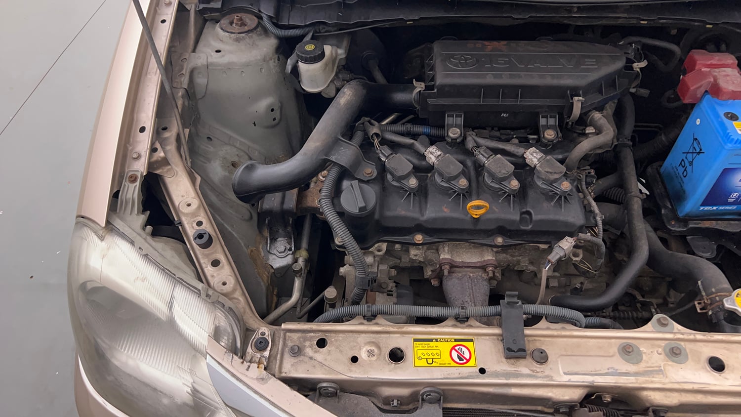 Used 2013 Toyota Etios G Petrol Manual engine ENGINE RIGHT SIDE VIEW