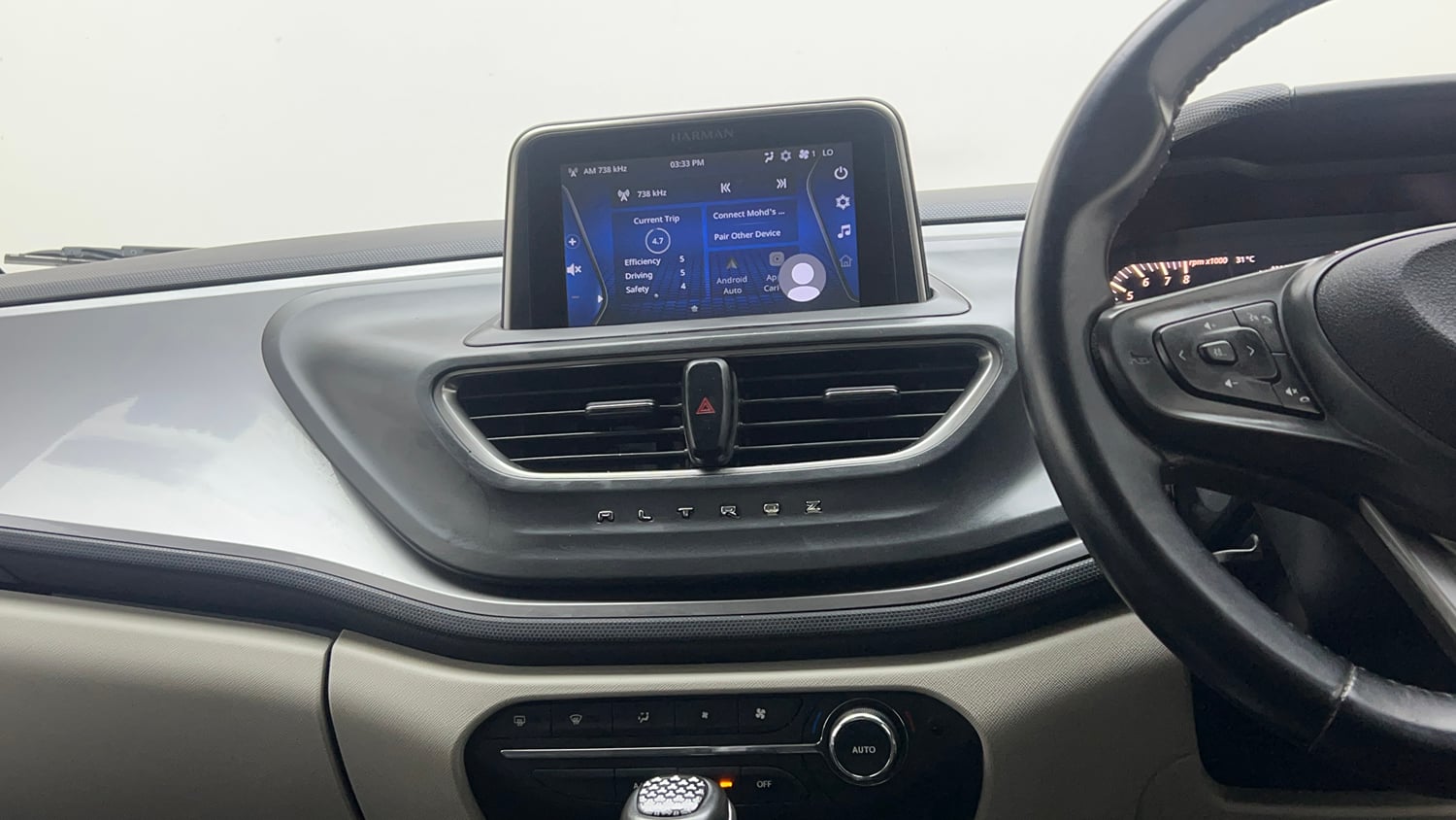 Used 2023 Tata Altroz XZA Petrol Petrol Automatic interior MUSIC SYSTEM & AC CONTROL VIEW