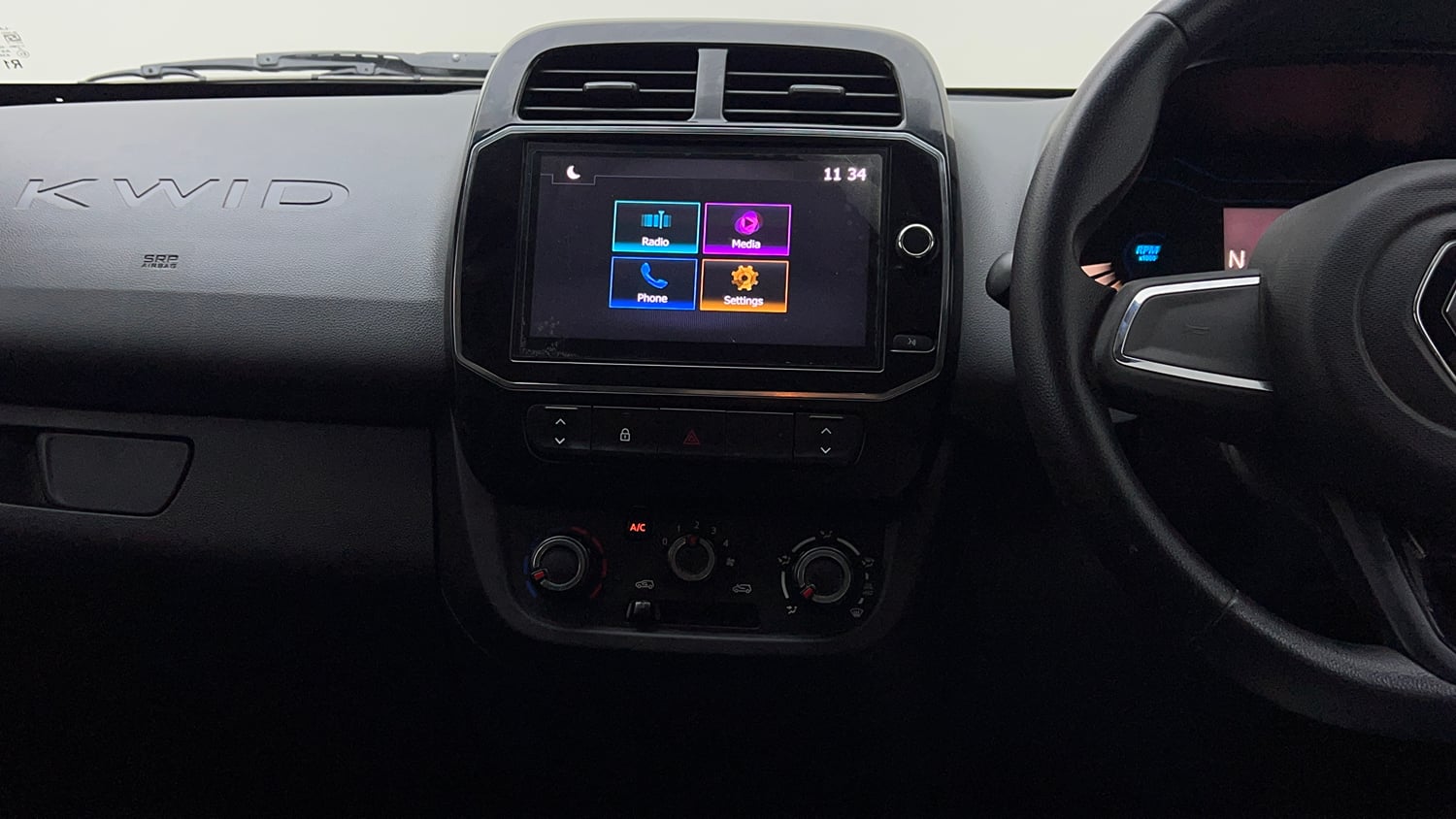 Used 2021 Renault Kwid RXT 1.0 AMT Opt Petrol Automatic interior MUSIC SYSTEM & AC CONTROL VIEW