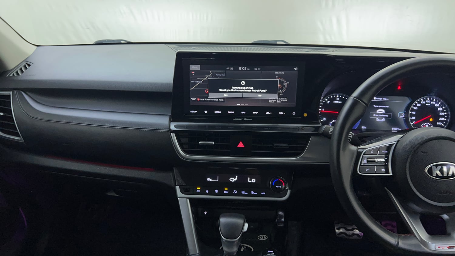 Used 2021 Kia Seltos GTX Plus AT 1.5 Diesel Diesel Automatic interior MUSIC SYSTEM & AC CONTROL VIEW