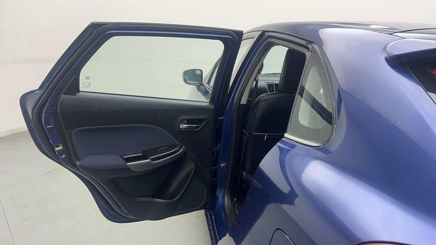 Used 2021 Maruti Suzuki Baleno Zeta Petrol Manual interior LEFT REAR DOOR OPEN VIEW