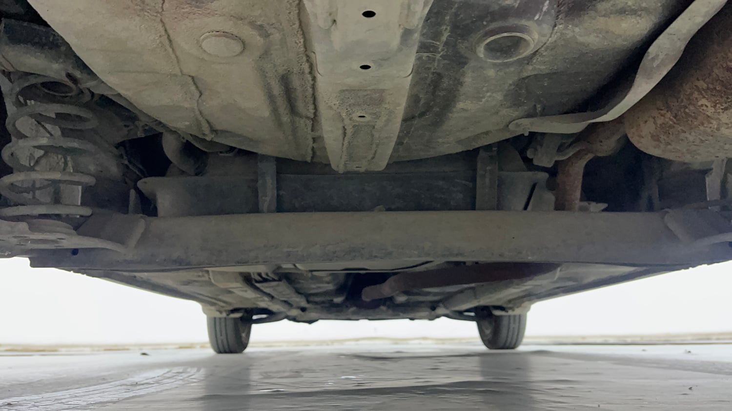 Used 2014 Hyundai Grand i10 Asta 1.2 Kappa VTVT Petrol Manual extra REAR UNDERBODY VIEW (TAKEN FROM REAR)
