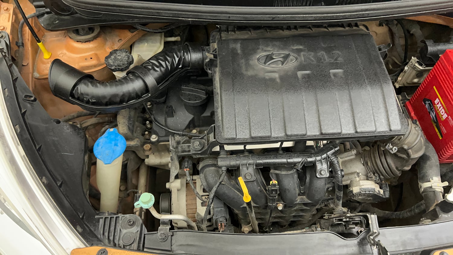 Used 2015 Hyundai Grand i10 Sportz 1.2 Kappa VTVT Petrol Manual engine ENGINE RIGHT SIDE VIEW