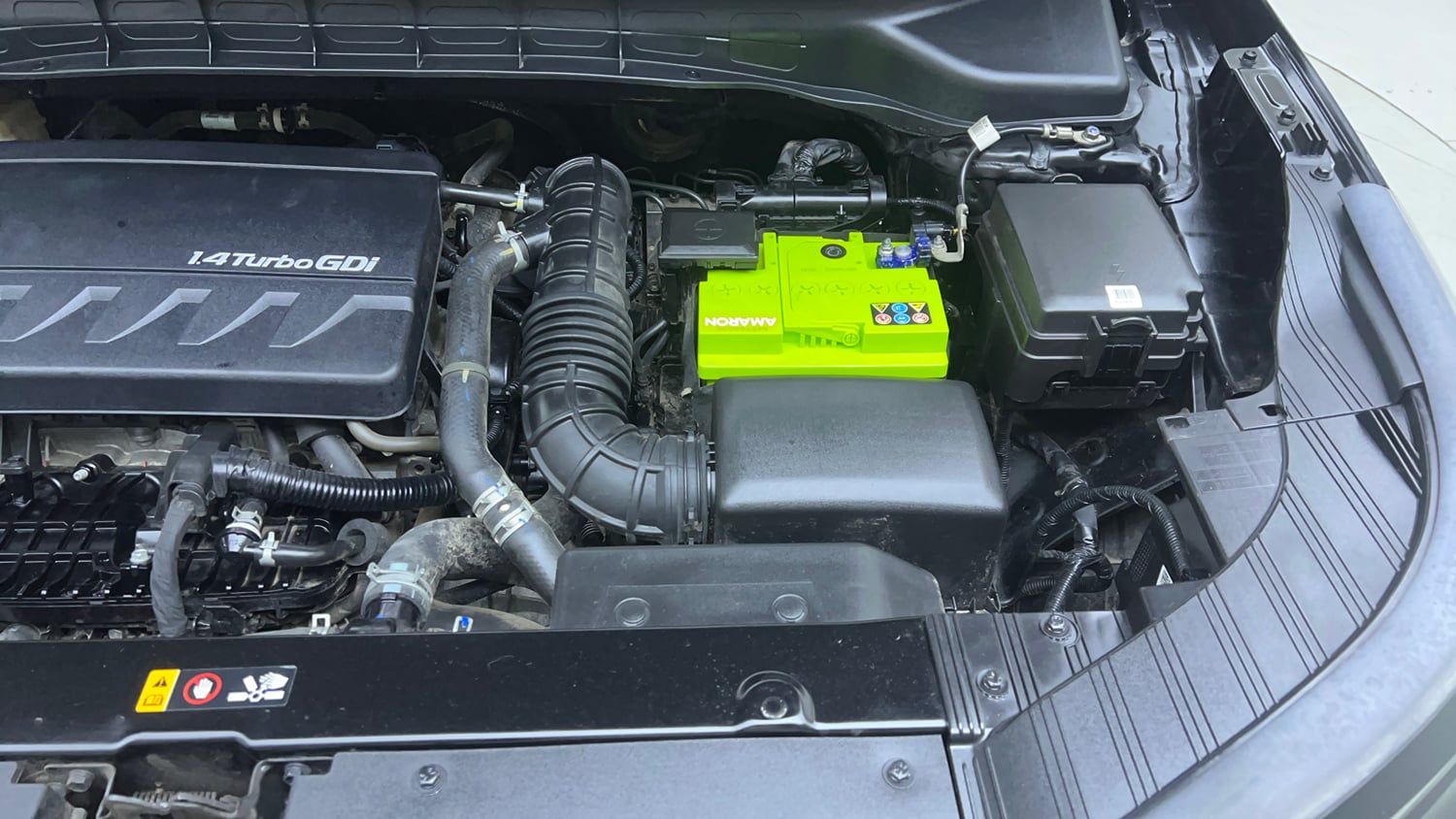 Used 2022 Kia Carens Prestige Plus 1.4 Petrol MT 7 STR Petrol Manual engine ENGINE LEFT SIDE VIEW