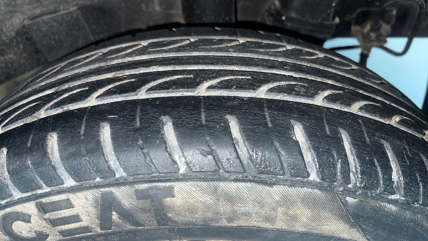 Used 2017 Hyundai Grand i10 Sportz 1.2 Kappa VTVT Petrol Manual tyres LEFT REAR TYRE TREAD VIEW