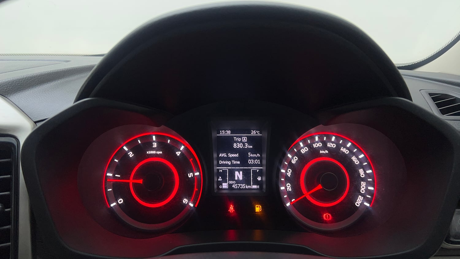 Used 2021 Mahindra XUV 300 1.5 W8 (O) Diesel Manual interior CLUSTERMETER VIEW