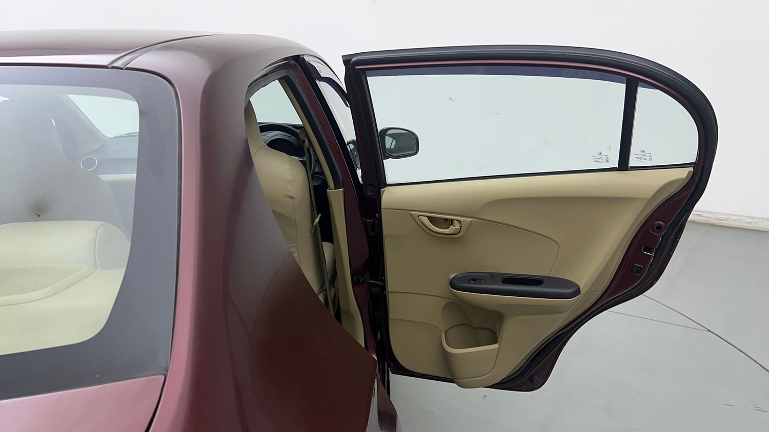 Used 2014 Honda Amaze 1.2 S i-VTEC Petrol Manual interior RIGHT REAR DOOR OPEN VIEW