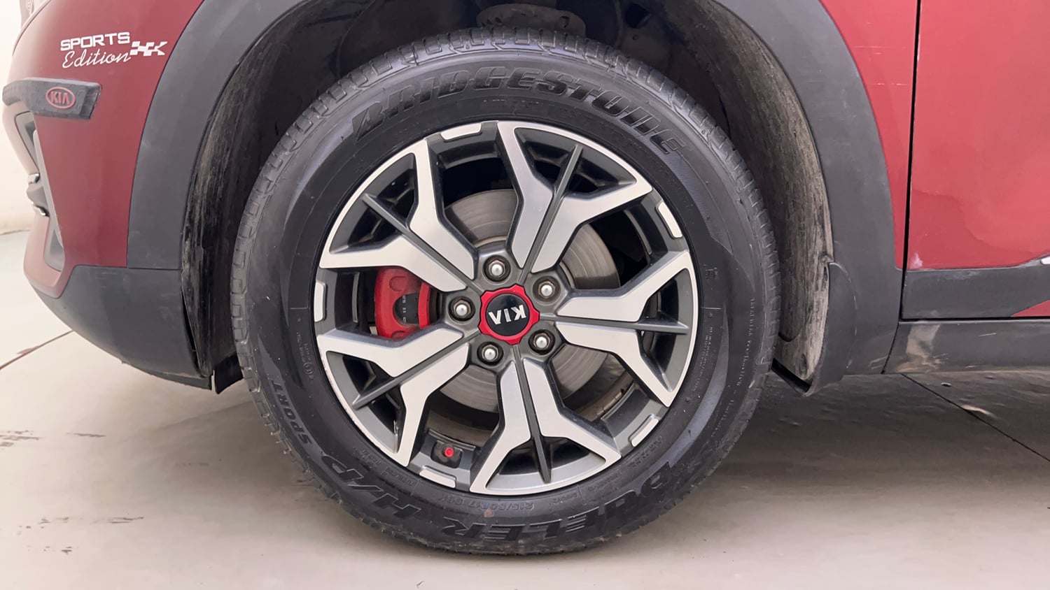 Used 2021 Kia Seltos GTX Plus AT 1.5 Diesel Diesel Automatic tyres LEFT FRONT TYRE RIM VIEW