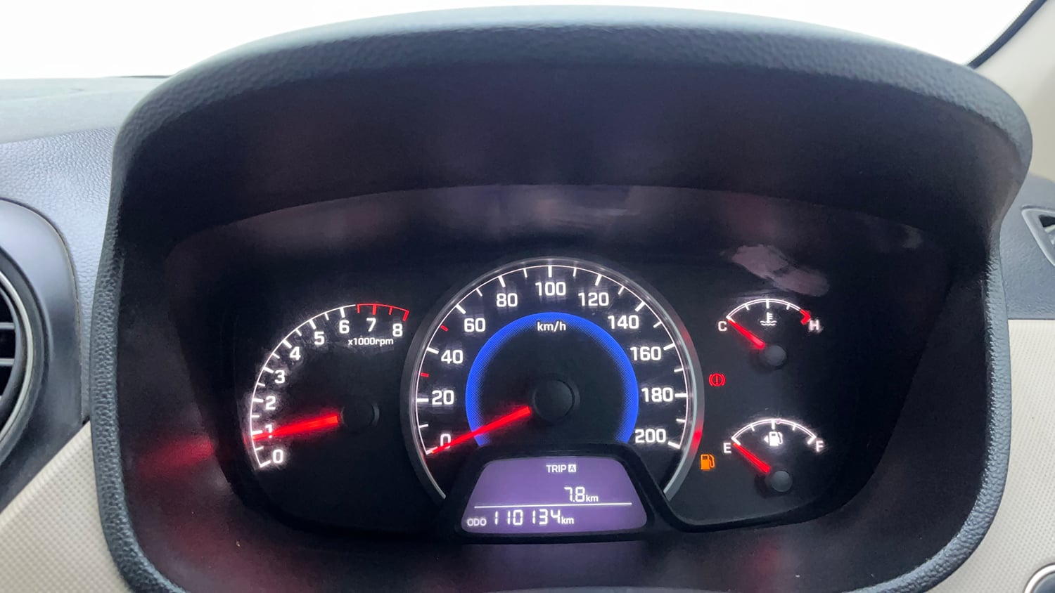 Used 2014 Hyundai Grand i10 Asta 1.2 Kappa VTVT Petrol Manual interior CLUSTERMETER VIEW