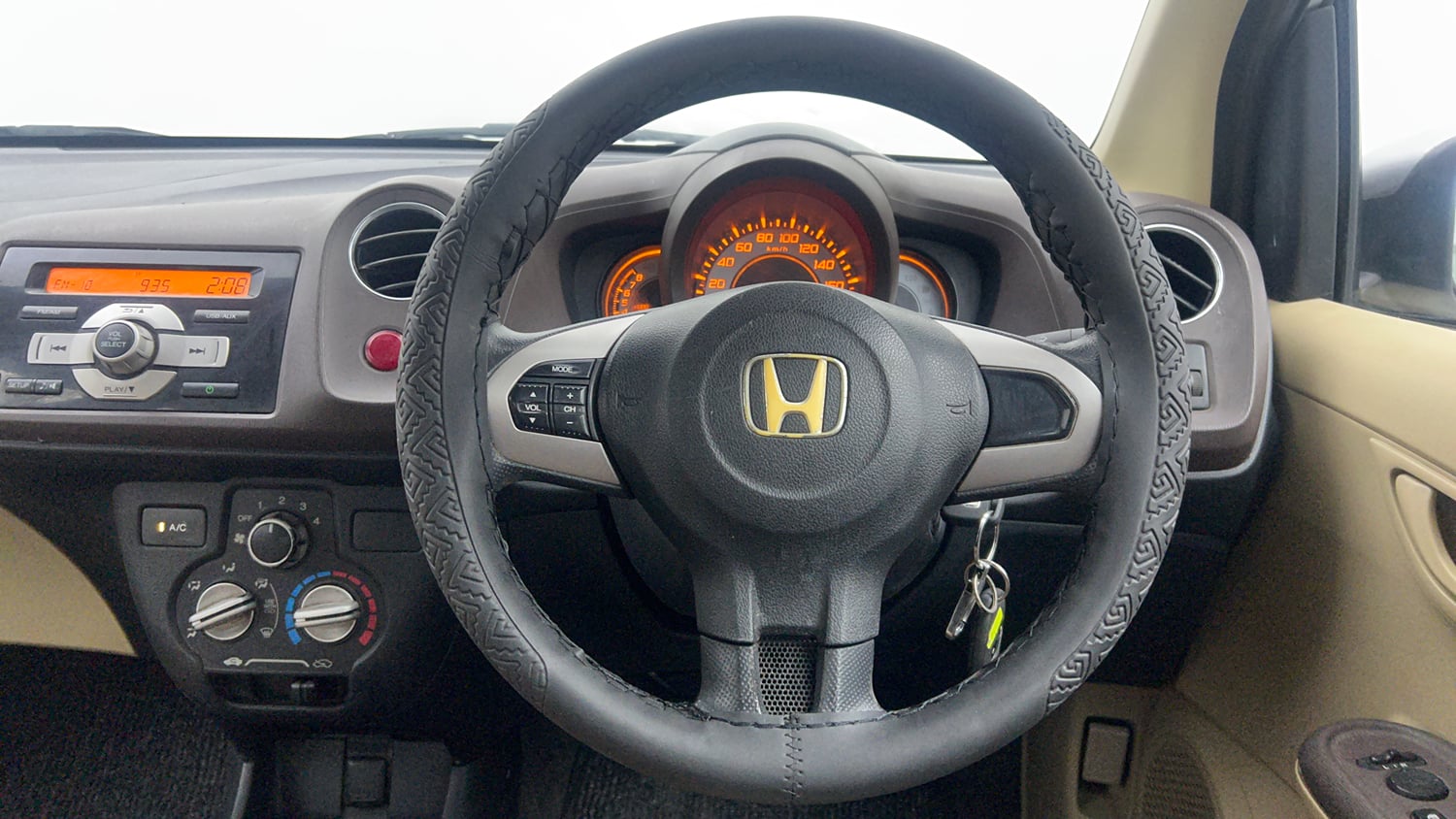 Used 2013 Honda Brio S MT Petrol Manual interior STEERING VIEW