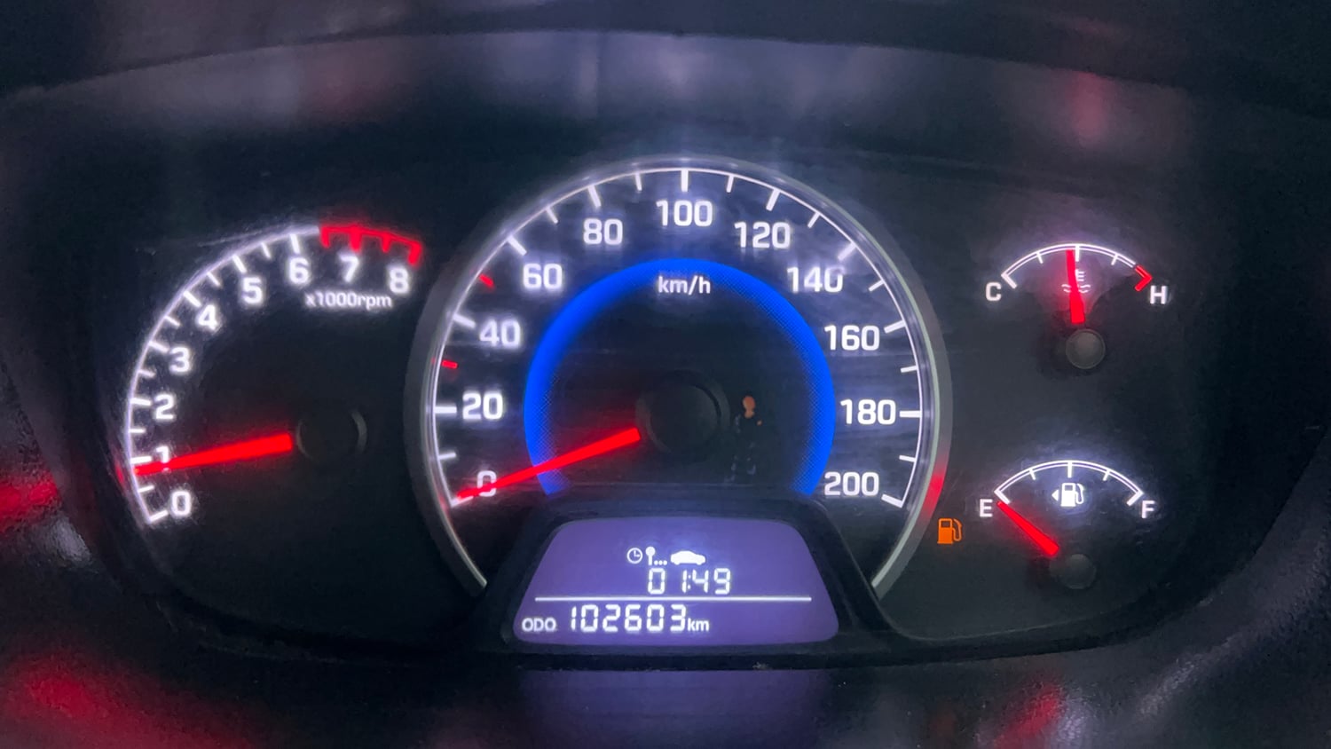 Used 2014 Hyundai Grand i10 Asta 1.2 Kappa VTVT (O) Petrol Manual interior CLUSTERMETER VIEW