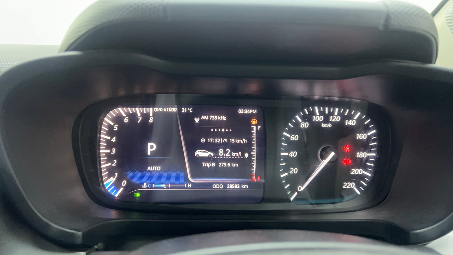 Used 2023 Tata Altroz XZA Petrol Petrol Automatic interior CLUSTERMETER VIEW
