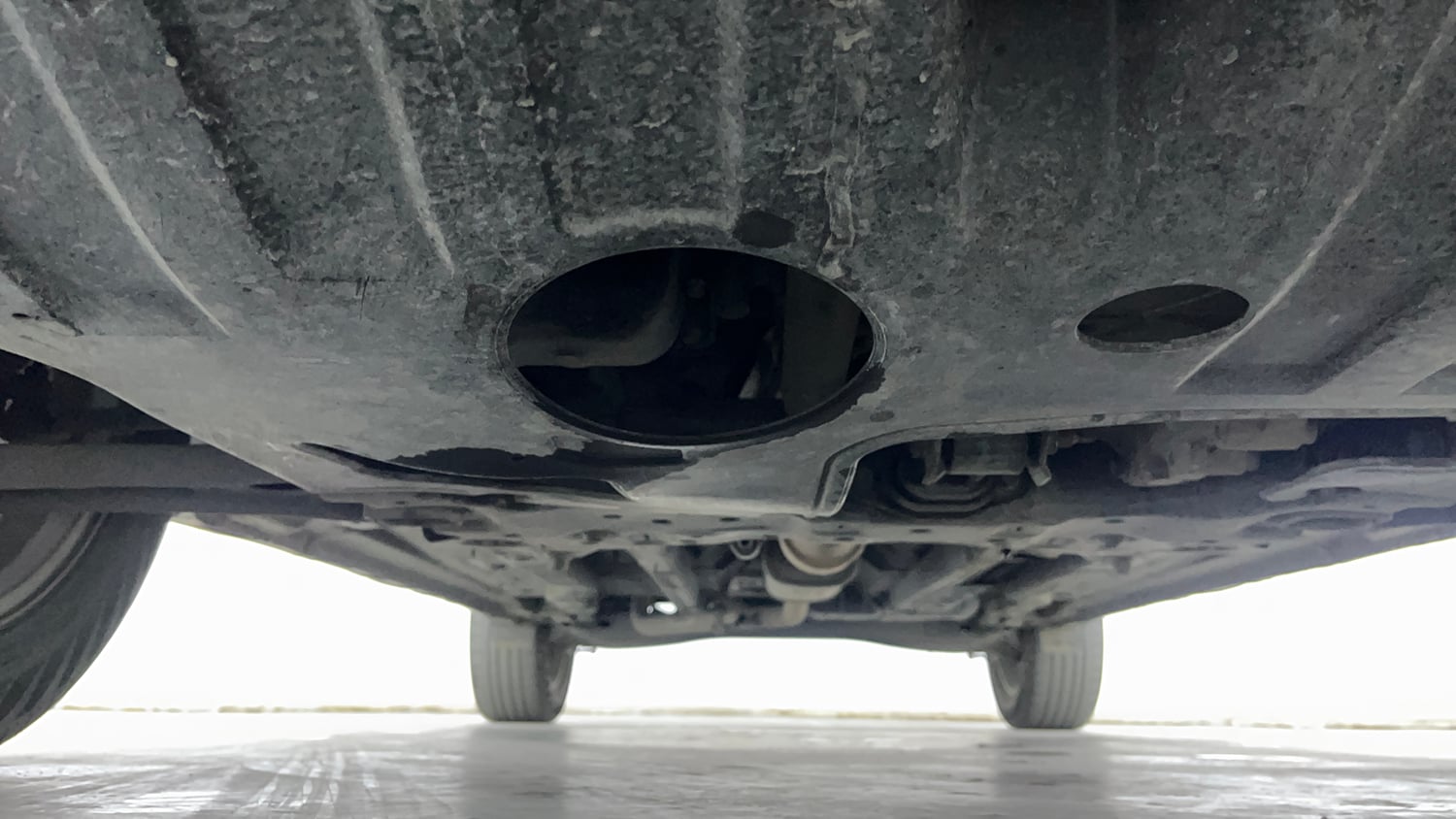 Used 2021 Hyundai Creta SX (O) 1.4 Turbo 7 DCT Petrol Automatic extra FRONT LEFT UNDERBODY VIEW
