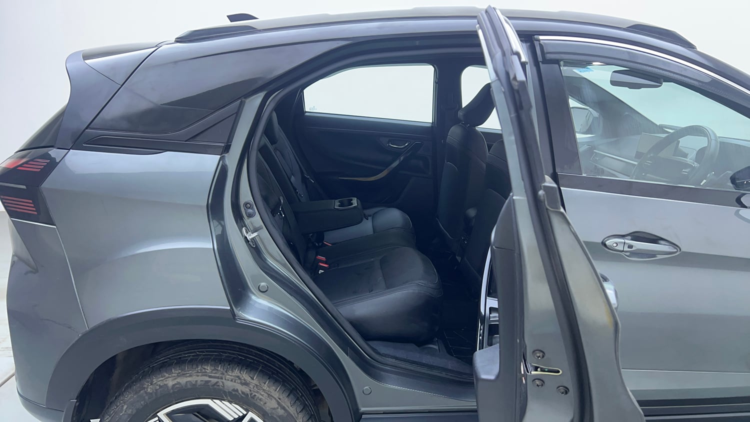 Used 2024 Tata Nexon Fearless Plus 1.2 Revotron Petrol 7DCA DT Petrol Automatic interior RIGHT SIDE REAR DOOR CABIN VIEW