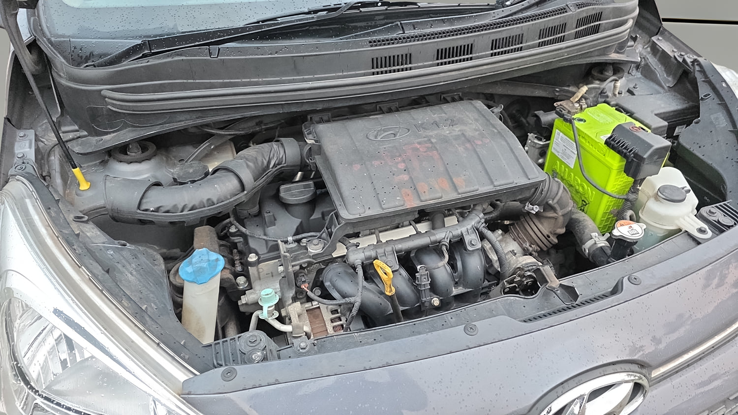 Used 2018 Hyundai Grand i10 Sportz (O) 1.2 Kappa VTVT Petrol Manual engine ENGINE RIGHT SIDE VIEW