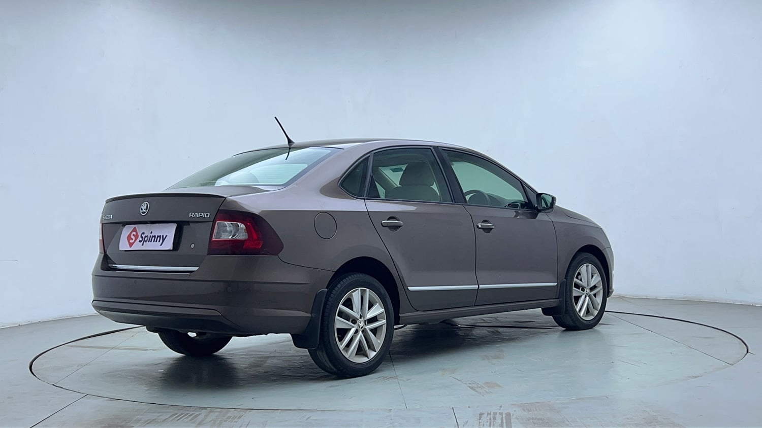 Used 2021 Skoda Rapid Style AT Petrol Automatic exterior RIGHT REAR CORNER VIEW
