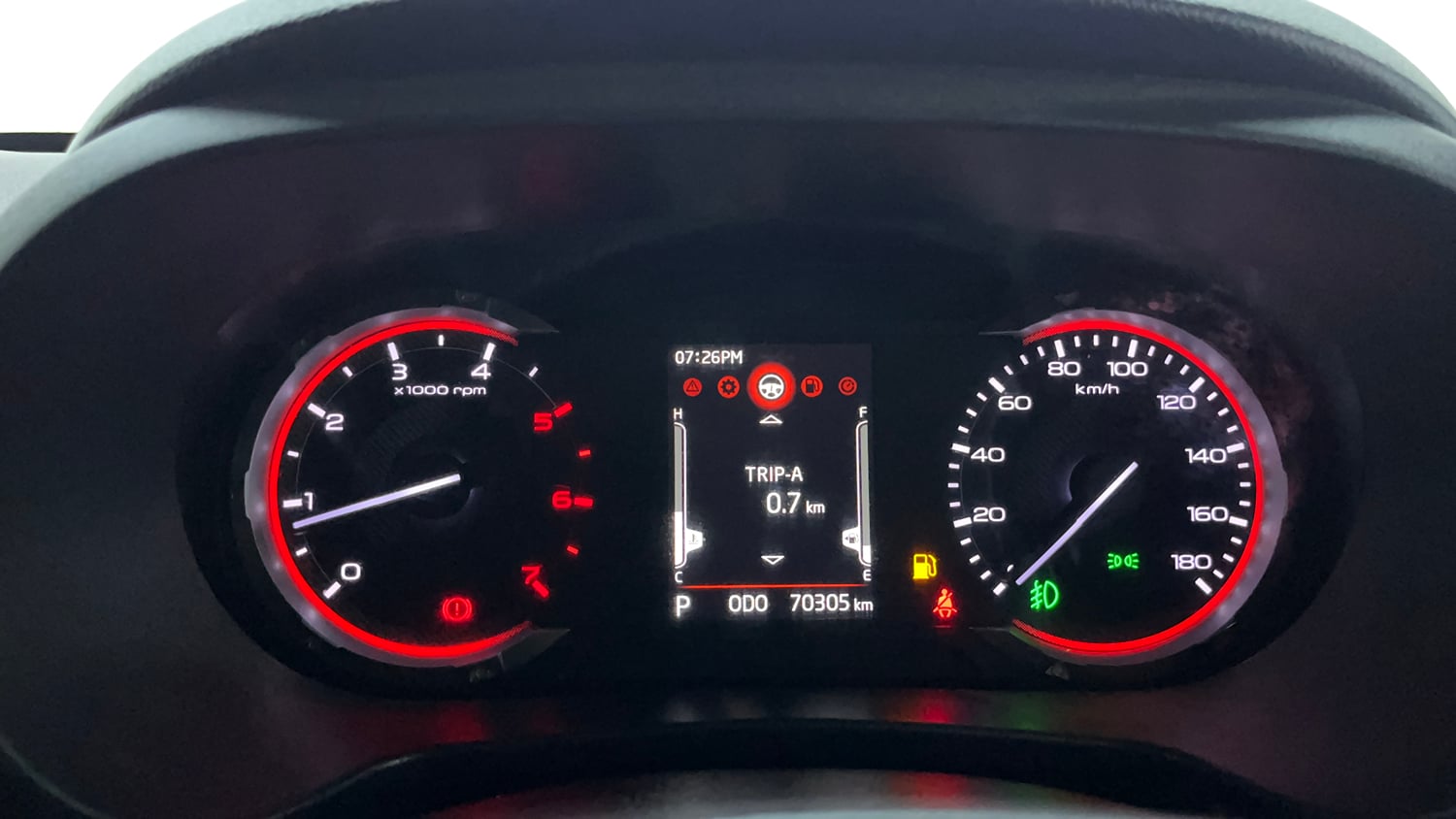 Used 2022 mahindra Thar LX Hard Top Diesel AT 4WD Diesel Automatic interior CLUSTERMETER VIEW