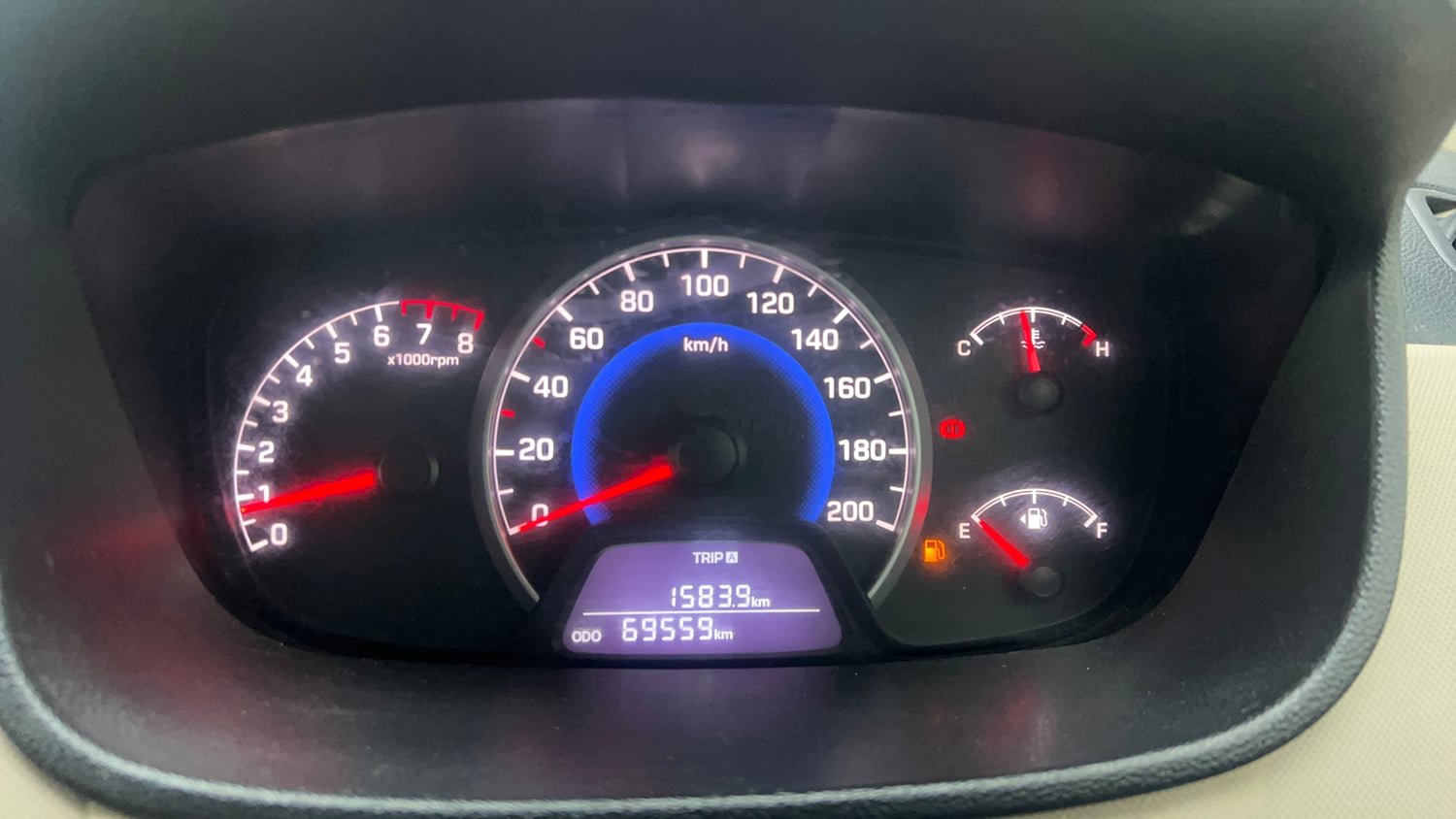 Used 2017 Hyundai Grand i10 Sportz 1.2 Kappa VTVT Petrol Manual interior CLUSTERMETER VIEW
