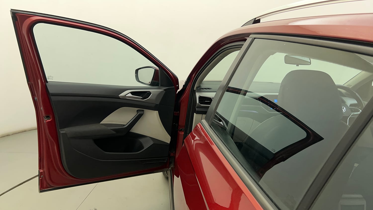 Used 2022 Volkswagen Taigun Highline 1.0 TSI AT Petrol Automatic interior LEFT FRONT DOOR OPEN VIEW