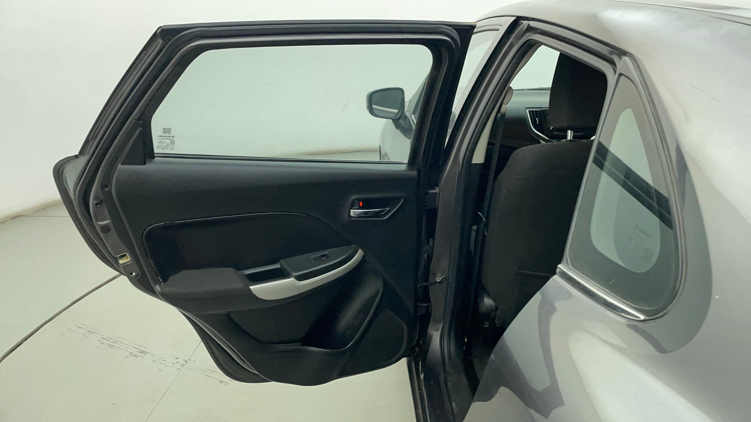 Used 2017 Maruti Suzuki Baleno Delta 1.2 Petrol Manual interior LEFT REAR DOOR OPEN VIEW