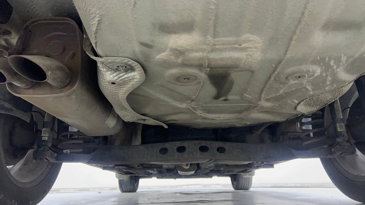 Used 2022 Volkswagen Virtus GT Plus 1.5 TSI EVO DSG Petrol Automatic extra REAR UNDERBODY VIEW (TAKEN FROM REAR)