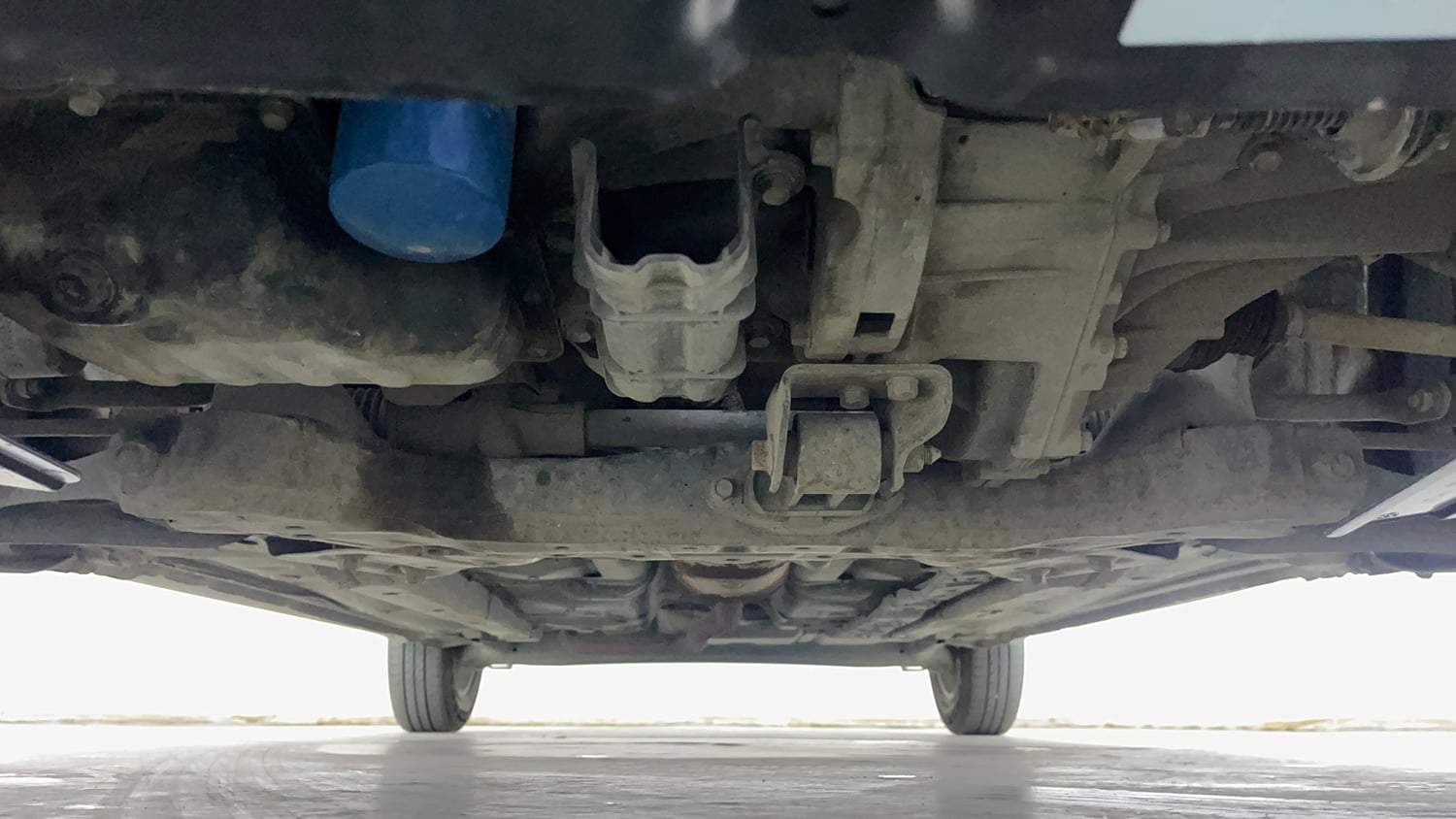Used 2014 Hyundai Grand i10 Asta 1.2 Kappa VTVT Petrol Manual extra FRONT LEFT UNDERBODY VIEW