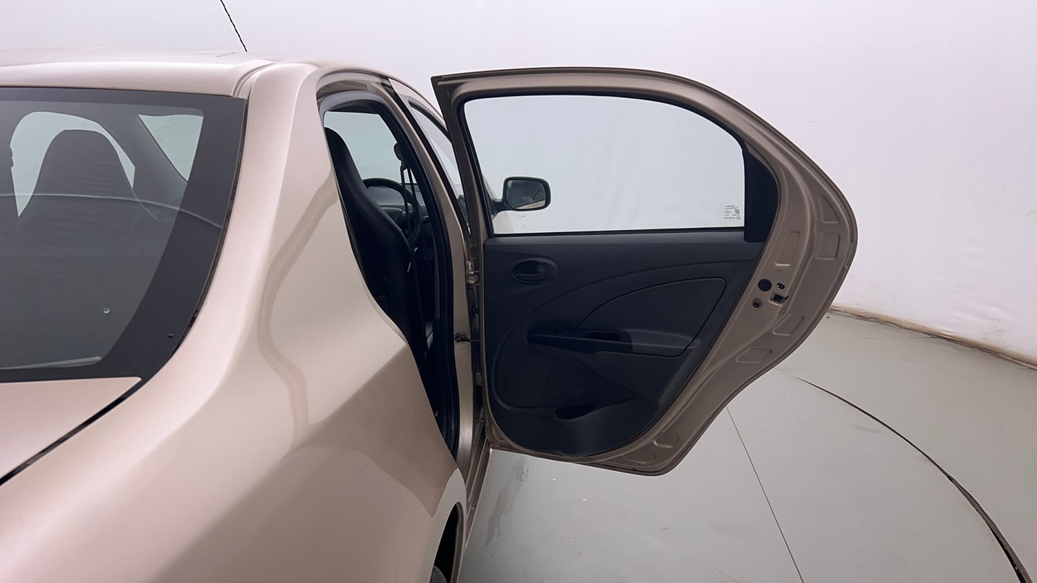 Used 2013 Toyota Etios G Petrol Manual interior RIGHT REAR DOOR OPEN VIEW