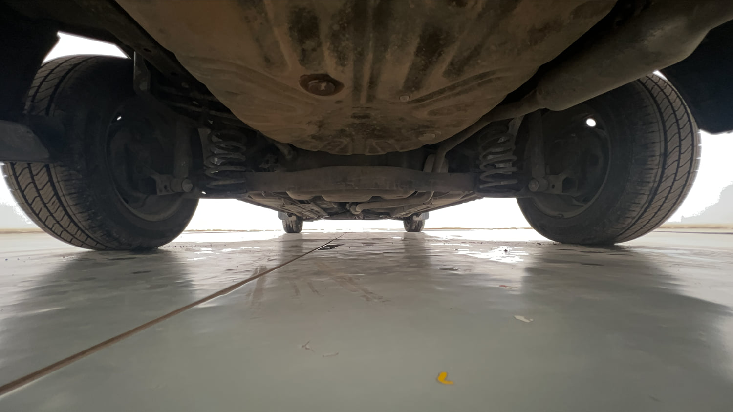Used 2013 Toyota Etios G Petrol Manual extra REAR UNDERBODY VIEW (TAKEN FROM REAR)