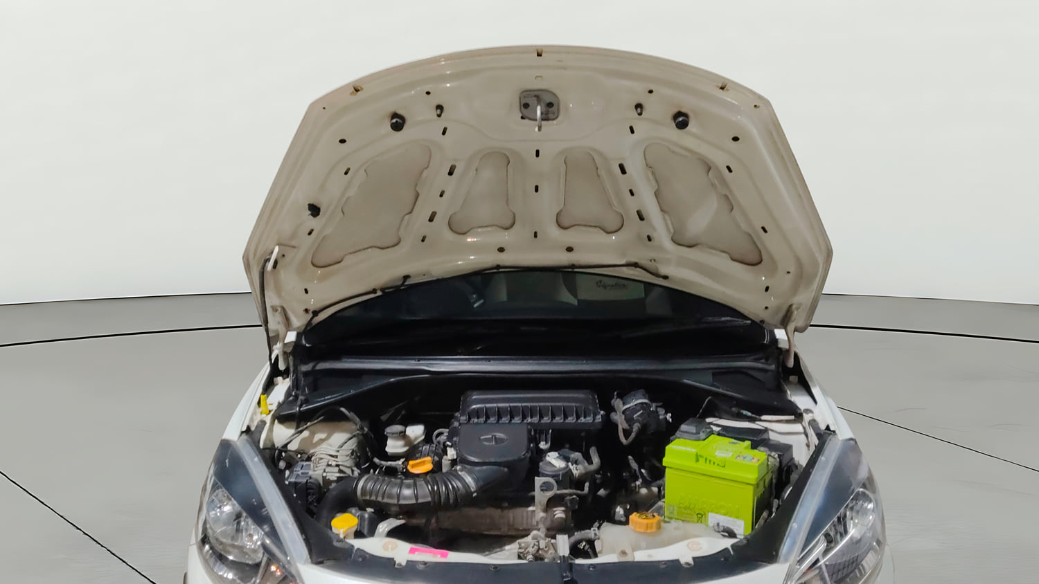 Used 2018 Tata Tiago Revotron XZA Petrol Automatic engine ENGINE & BONNET OPEN FRONT VIEW
