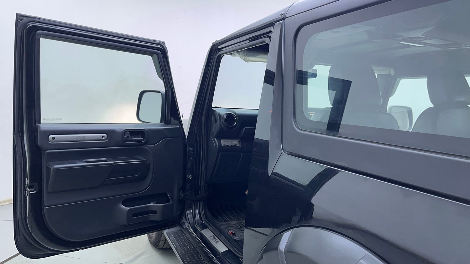 Used 2022 mahindra Thar LX Hard Top Diesel AT 4WD Diesel Automatic interior LEFT FRONT DOOR OPEN VIEW