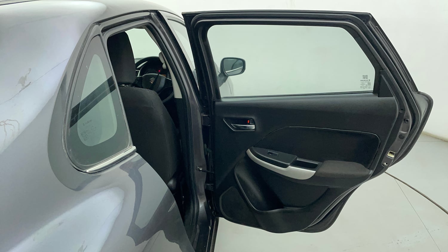 Used 2017 Maruti Suzuki Baleno Delta 1.2 Petrol Manual interior RIGHT REAR DOOR OPEN VIEW