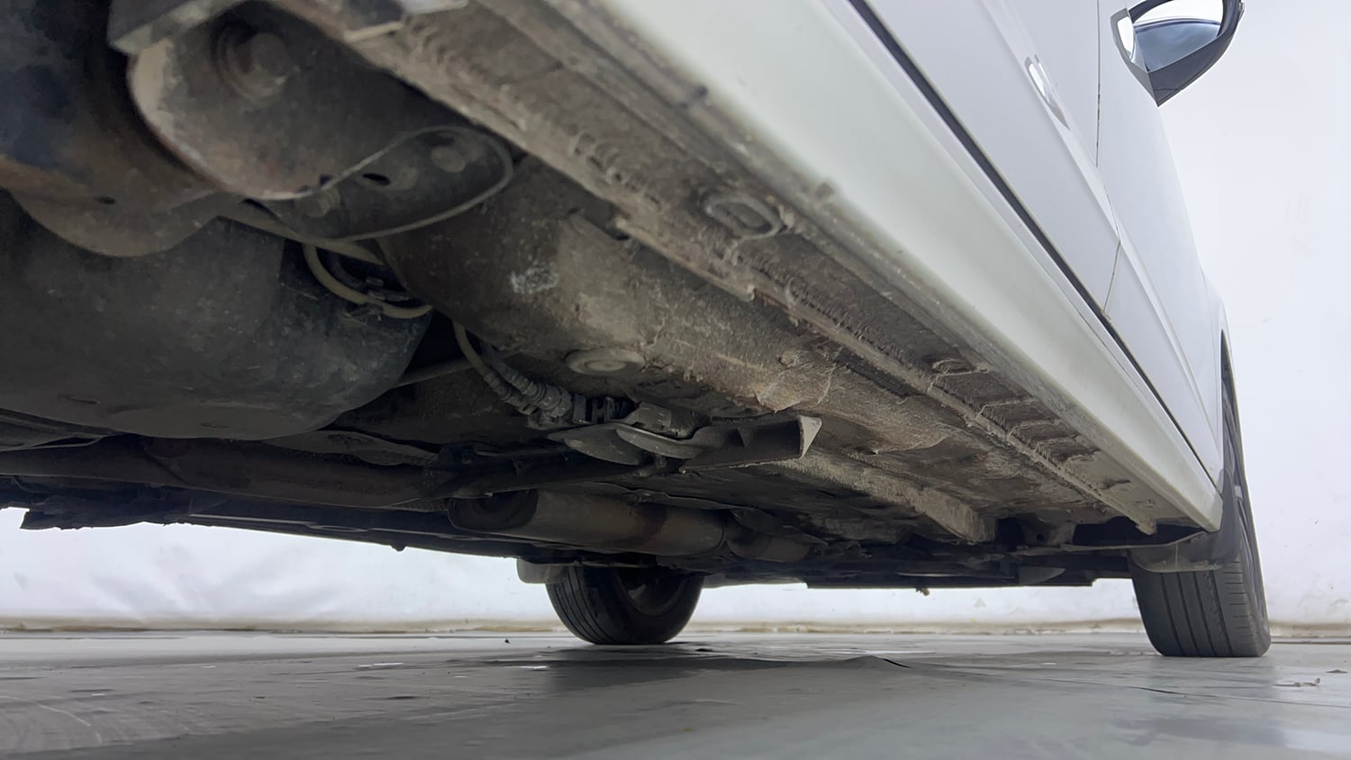 Used 2022 Volkswagen Virtus GT Plus 1.5 TSI EVO DSG Petrol Automatic extra REAR RIGHT UNDERBODY VIEW