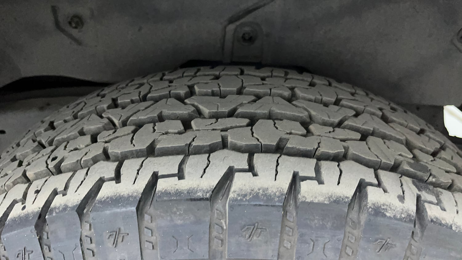 Used 2023 Mahindra Thar LX Hard Top Petrol MT 4WD Petrol Manual tyres LEFT REAR TYRE TREAD VIEW