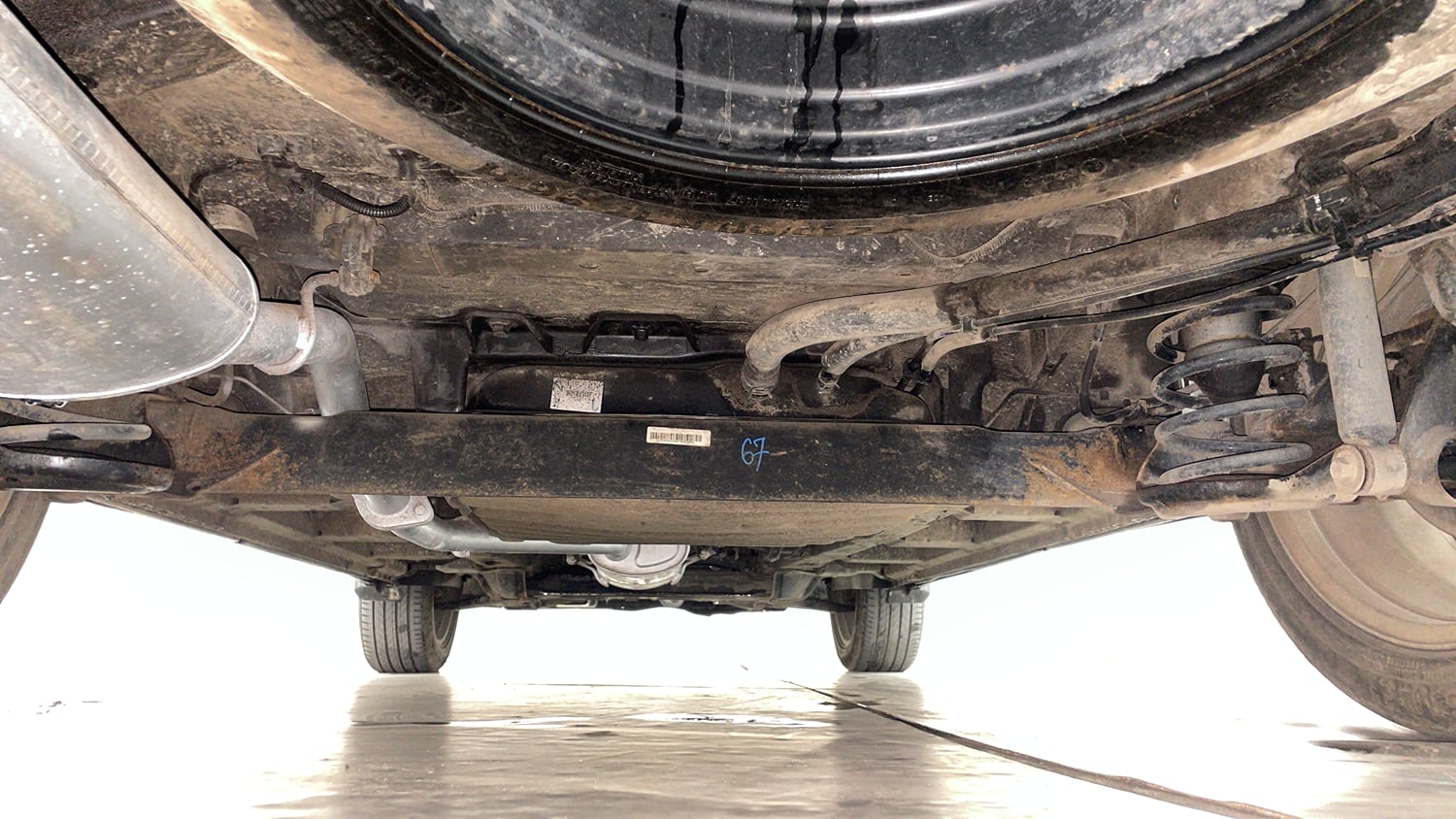 Used 2021 MG Motors Hector Sharp 1.5 Petrol CVT Petrol Automatic extra REAR UNDERBODY VIEW (TAKEN FROM REAR)