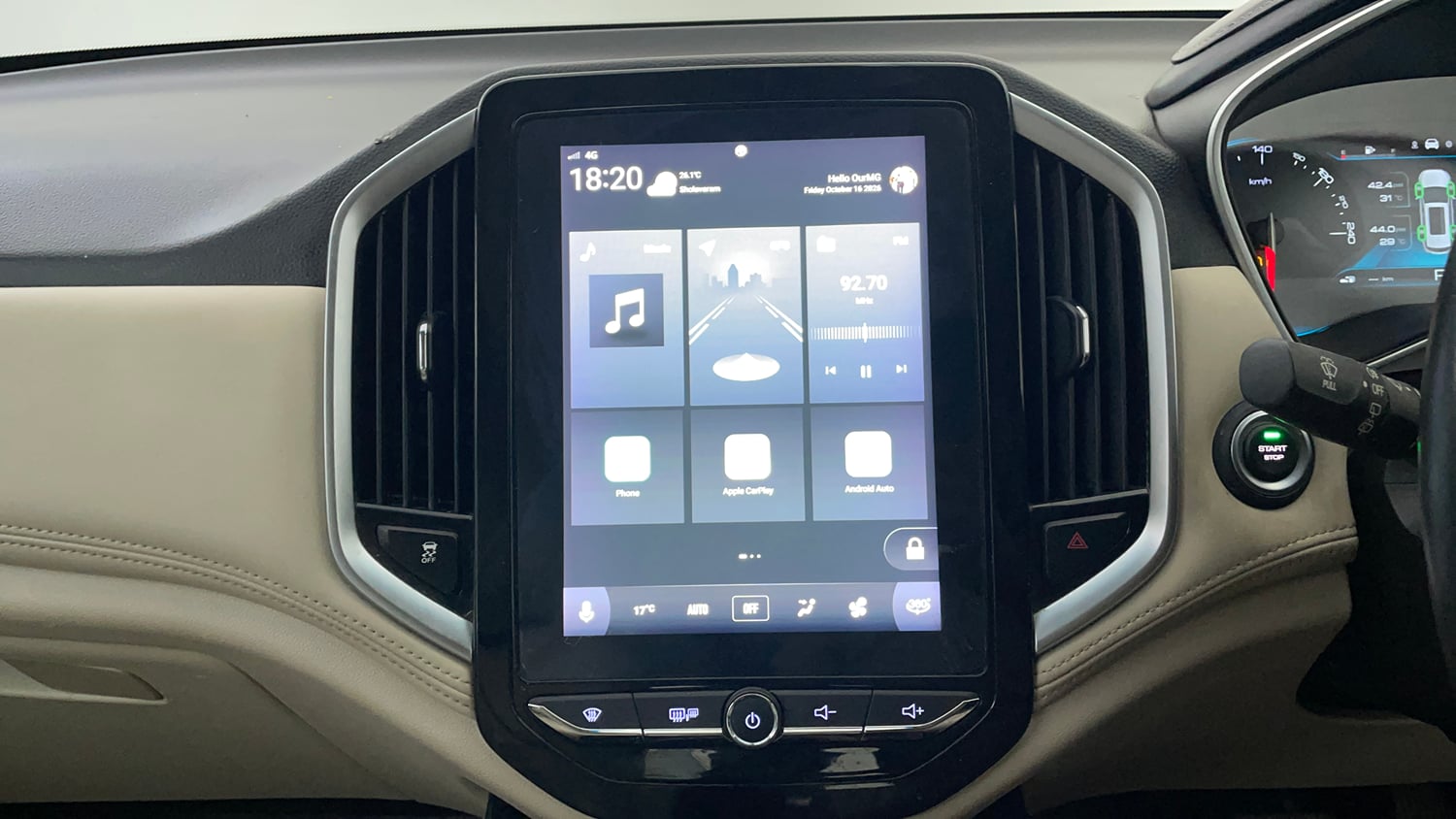 Used 2021 MG Motors Hector Sharp 1.5 Petrol CVT Petrol Automatic interior MUSIC SYSTEM & AC CONTROL VIEW