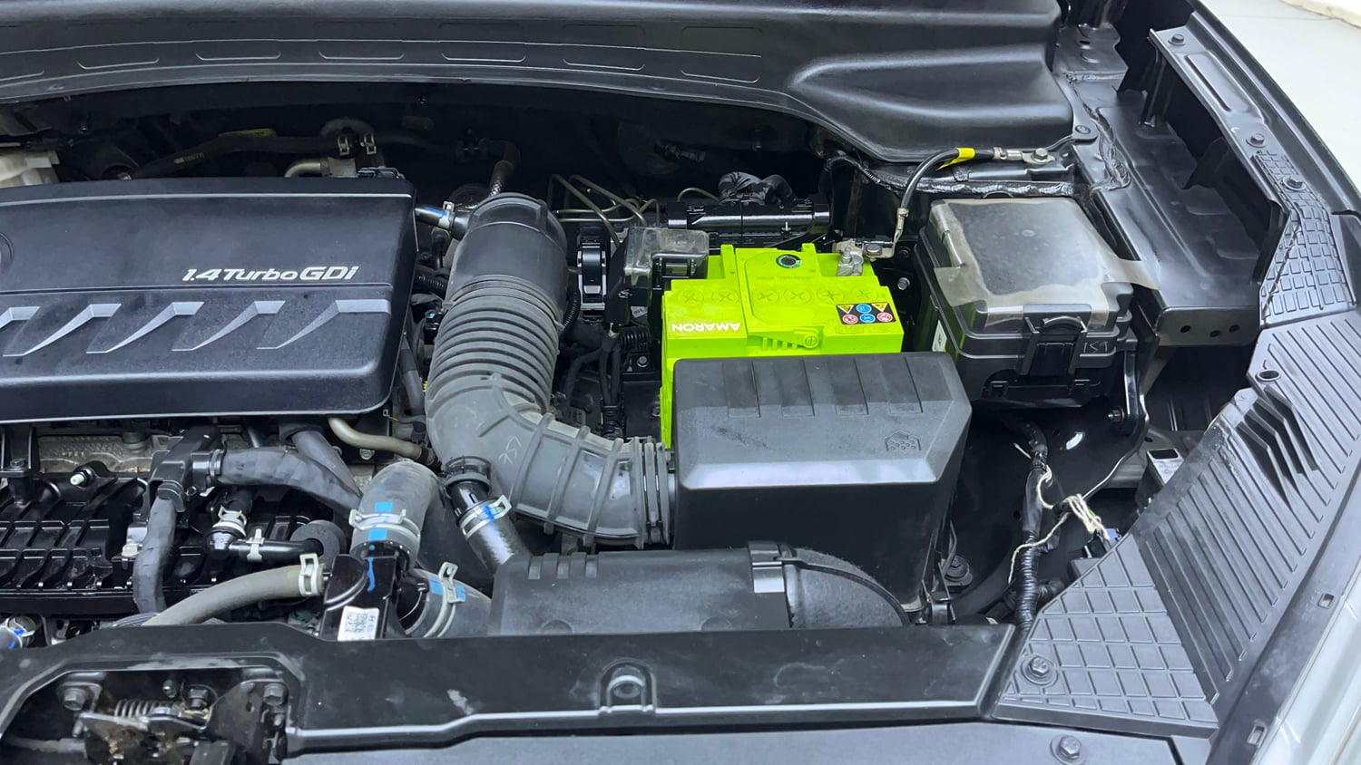 Used 2021 Hyundai Creta SX (O) 1.4 Turbo 7 DCT Petrol Automatic engine ENGINE LEFT SIDE VIEW