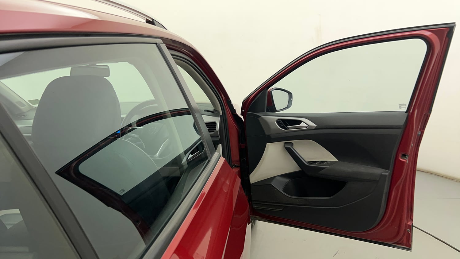 Used 2022 Volkswagen Taigun Highline 1.0 TSI AT Petrol Automatic interior RIGHT FRONT DOOR OPEN VIEW