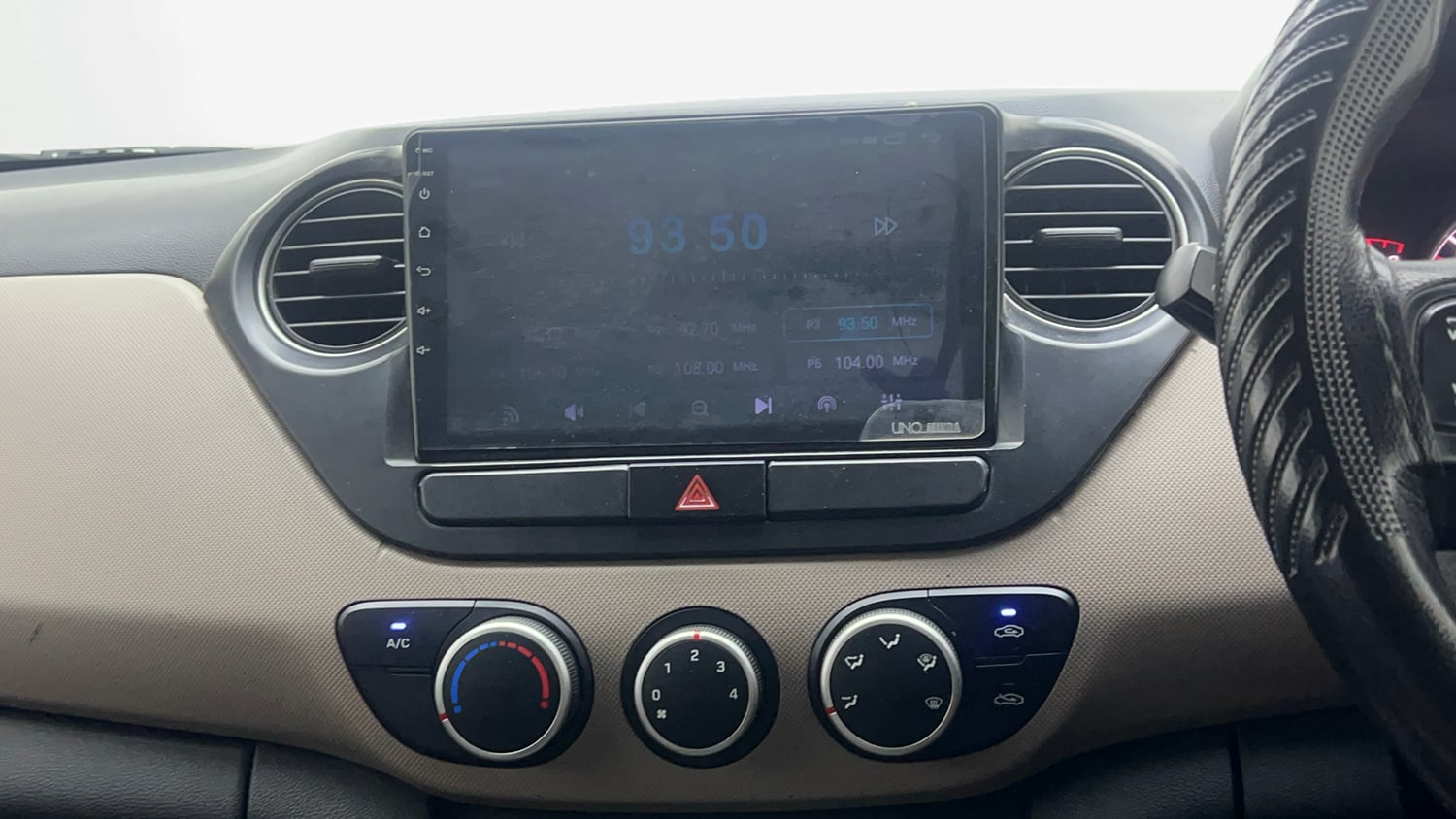 Used 2017 Hyundai Grand i10 Sportz 1.2 Kappa VTVT Petrol Manual interior MUSIC SYSTEM & AC CONTROL VIEW