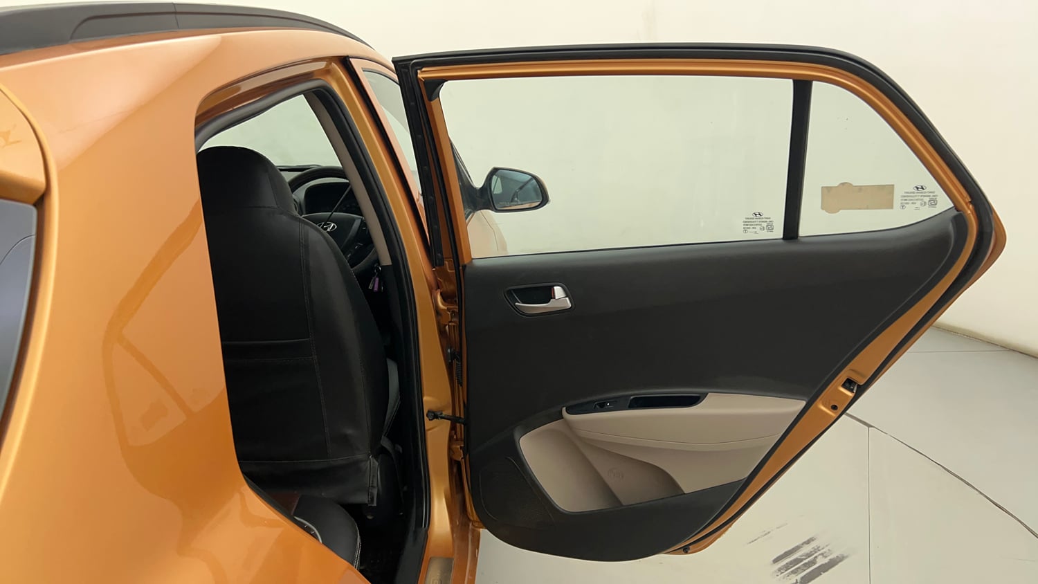 Used 2015 Hyundai Grand i10 Sportz 1.2 Kappa VTVT Petrol Manual interior RIGHT REAR DOOR OPEN VIEW
